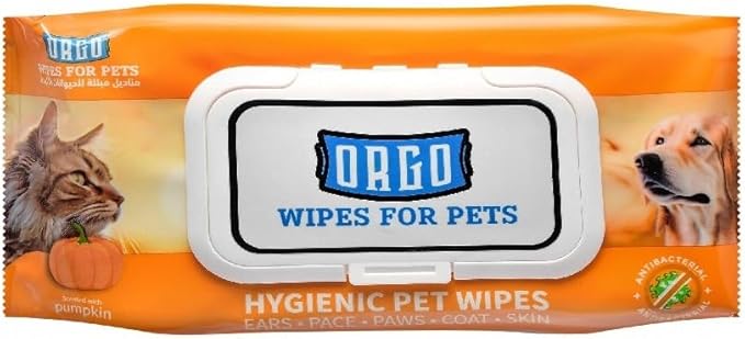 orgo wipes for pets pumpkin 48 Wipes.