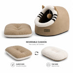 Petmoda Cat House Bed 50 cm - Cat Shape - Beige Petfast.shop Petmoda bed Cat Dog Kitten Puppy Supplies petfast.shop Egypt PPE2456S Default Title 1449.00