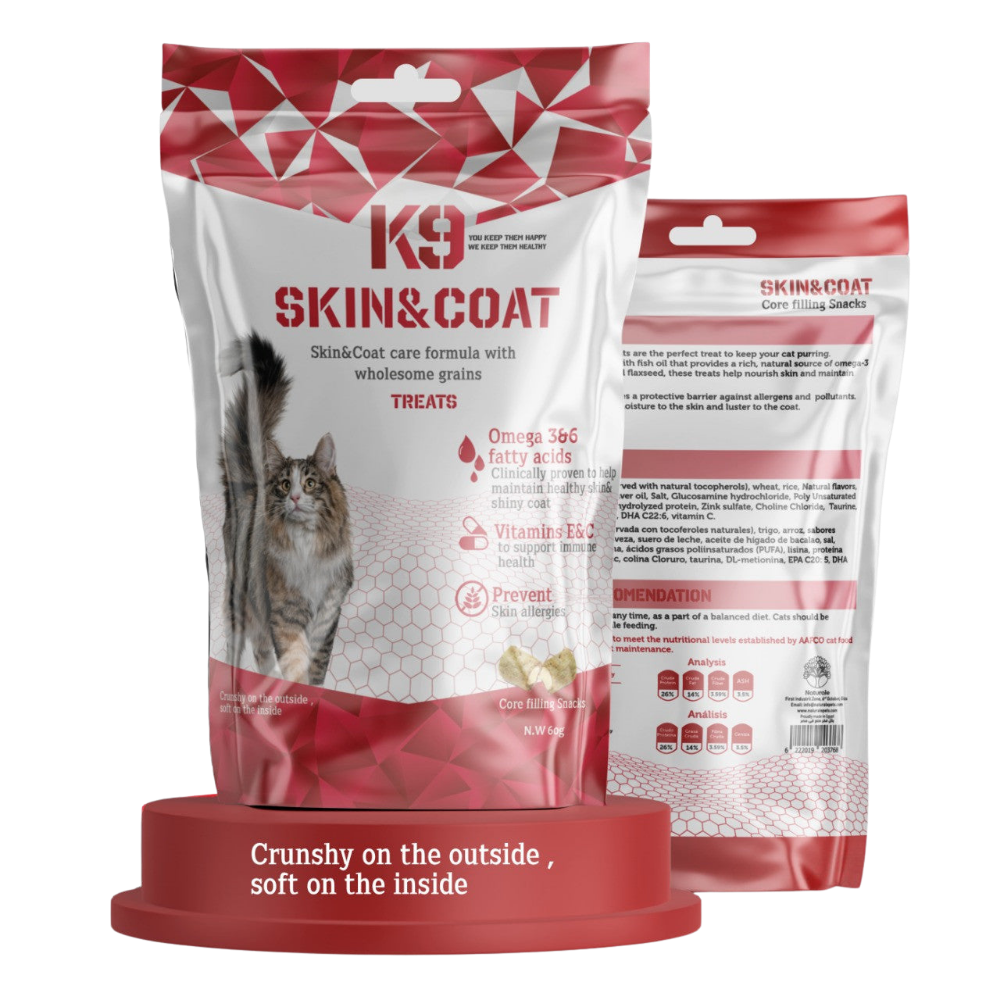 K9 Skin & Coat Treats For Cats 60 gm.