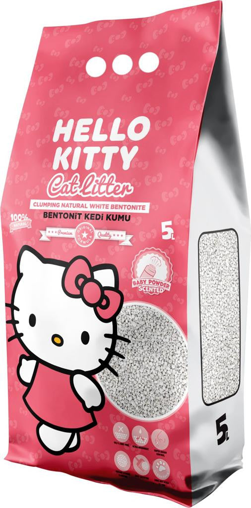 Hello Kitty Clumping Cat Litter baby powder 5l.