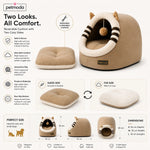 Petmoda Cat House Bed 50 cm - Cat Shape - Beige Petfast.shop Petmoda bed Cat Dog Kitten Puppy Supplies petfast.shop Egypt PPE2456S Default Title 1449.00