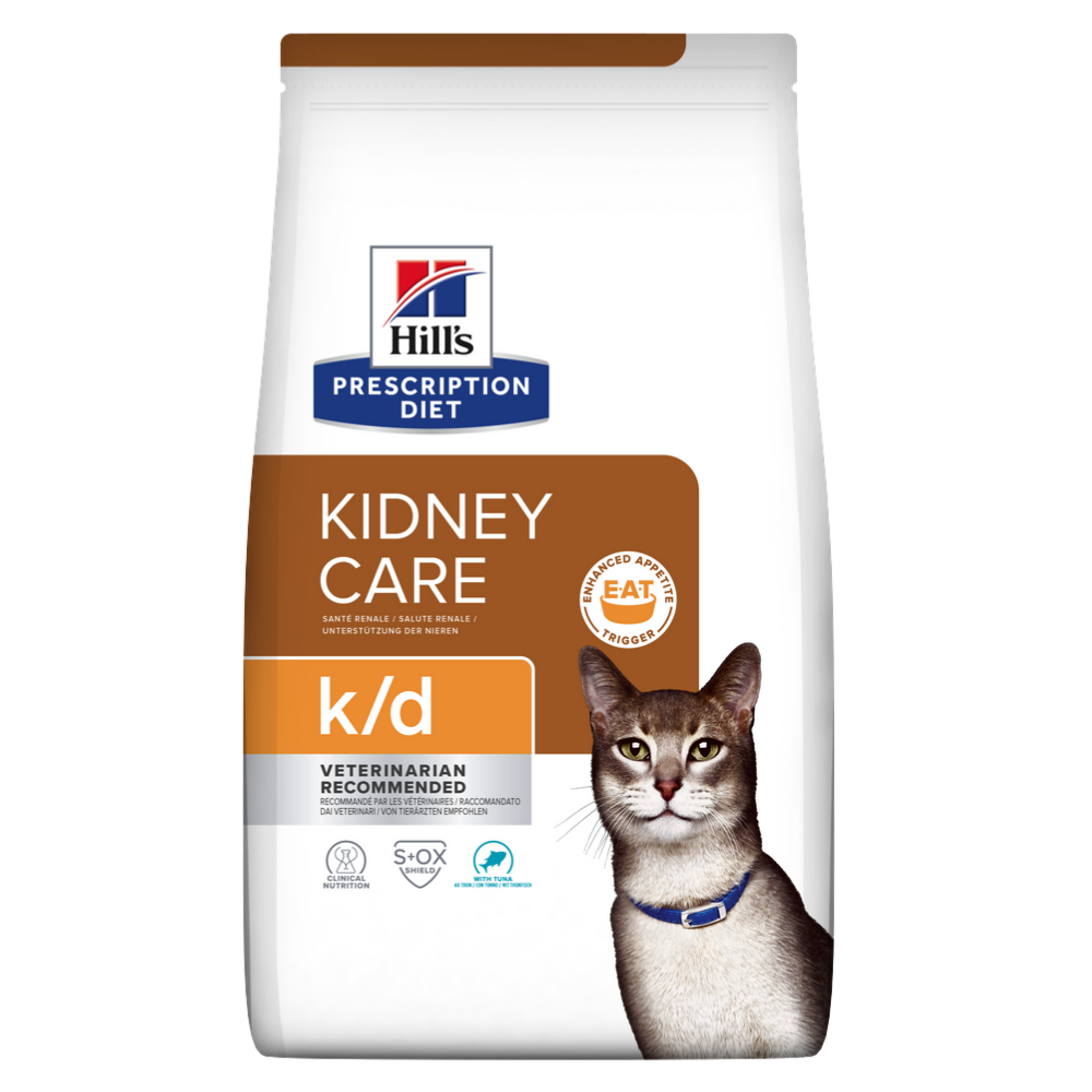 Hill's K/D Kidney Care dry food for Cat With Tuna 1.5 Kg.