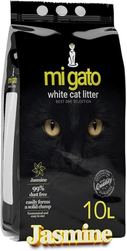 mi gato white cat litter jasmine 10l.
