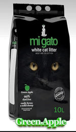 mi gato white cat litter green apple 10l.