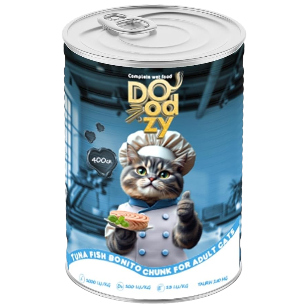 Doodzy Wet Cat Food Tuna Fish Bonito Chunks For Adult Cats 400 G Petfast.shop Doodzy Cat Egypt Brand Food Wet Food petfast.shop Egypt PDO6028S Default Title 75.00