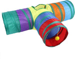 Rainbow Cat Tunnel with Interactive Ball.