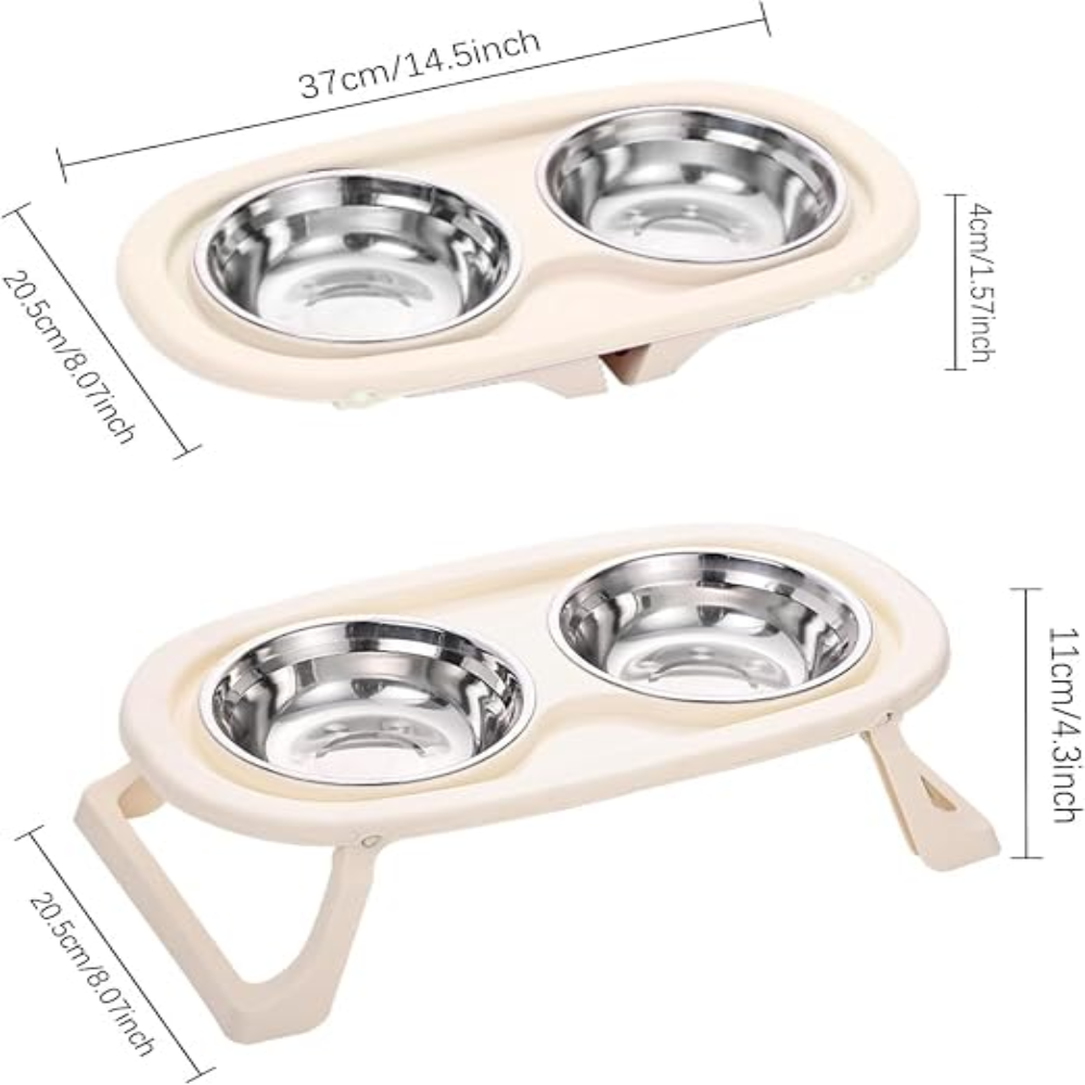 Pet Duo Dinner Stand Bowl | Stainless Steel Petfast.shop Generic Bowls & Feeders Cat Dog Exclusive Supplies petfast.shop EgyptPurple 675.00