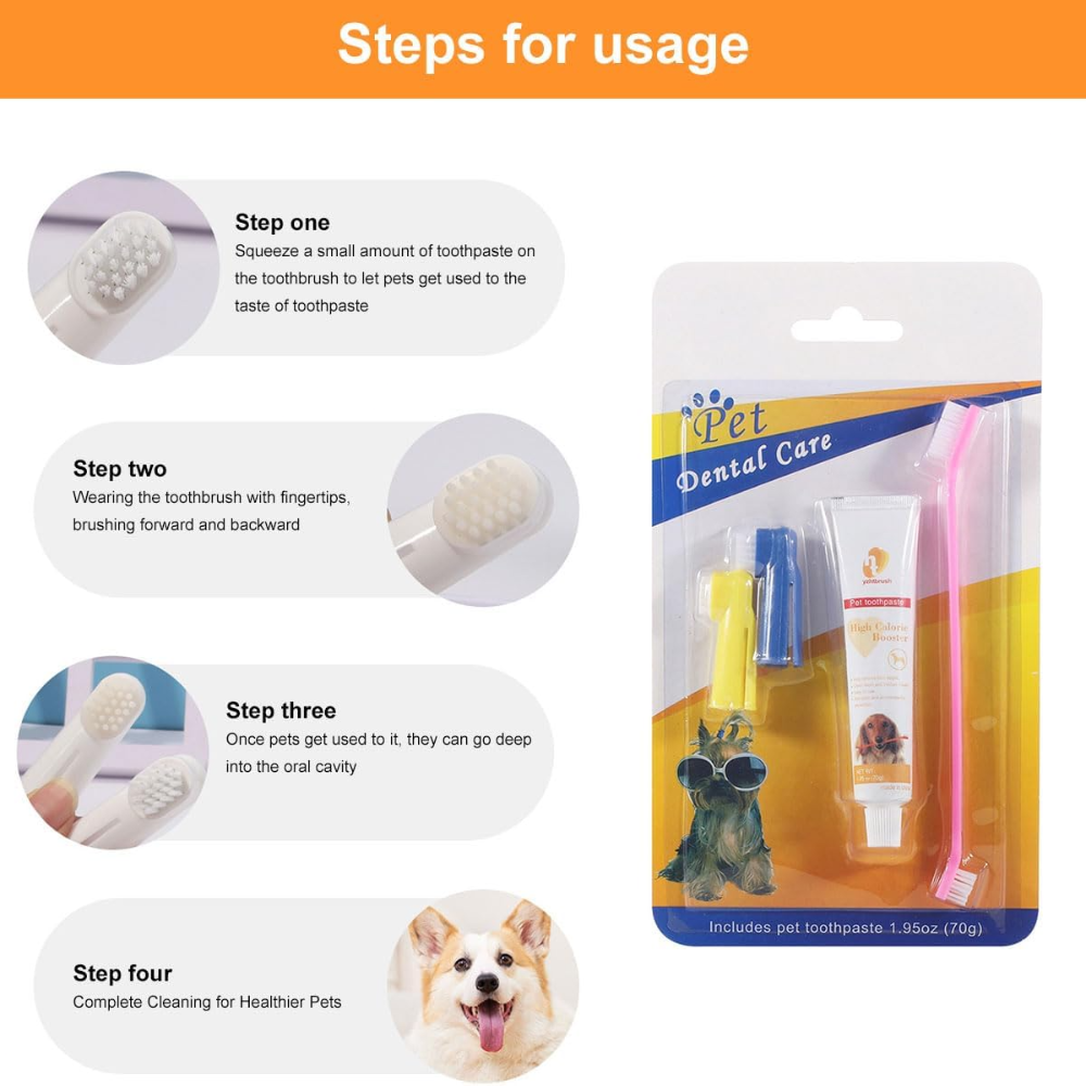 Yzhtbrush Pet Dental Care Toothpaste 70g 3Pes Petfast.shop Yzhtbrush Cat Dental And Breath Care Dog Grooming Medical Tool Pharmacy Supplies petfast.shop Egypt PYZ6026S Default Title 0.00