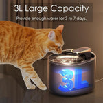 Automatic Pet Water Fountain 3L Water dark blue.