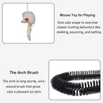 Cat toy with text describing its use and features