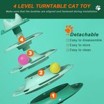Nunbell Cat Toys - Cat Roller - 4 Layers - Balls and Feather Wand