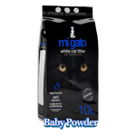 mi gato white cat litter baby powder 10l.