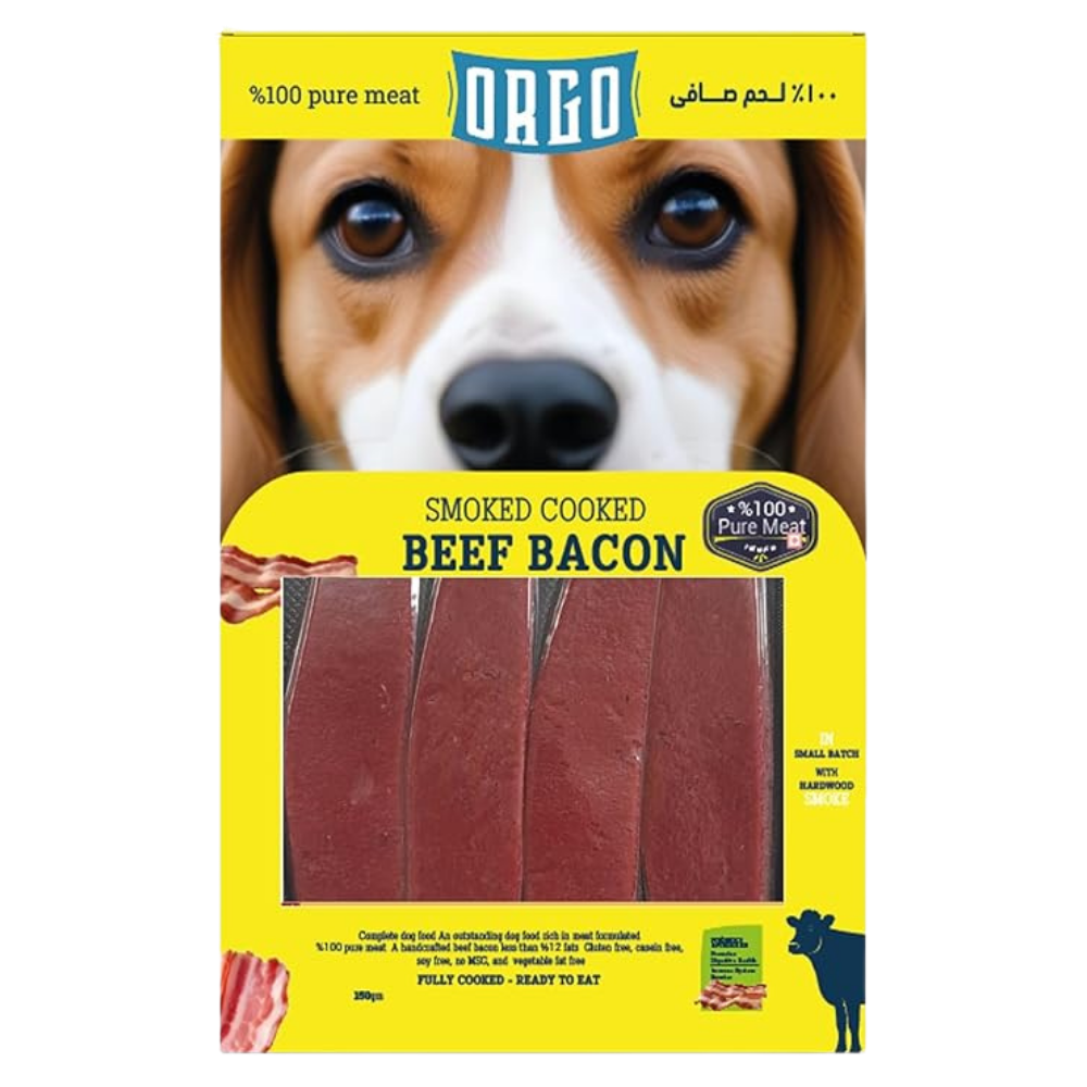 orgo smoked cooked beef becon 150g.