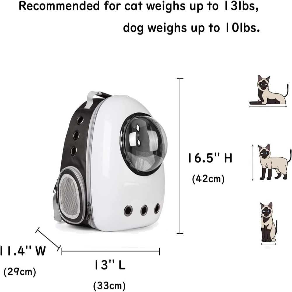 Pet Carrier Backpack White Size 42*30*25 Cm Petfast.shop Generic Carriers & Travel Accessories Cat Dog Supplies petfast.shop Egypt PPE6055S Default Title 960.00