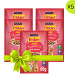 Buy 4+1 Free Friskies Kitten Chicken Chunks in Gravy Wet Cat Food Pouch 85g