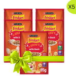 Buy 4+1 Free Friskies Duck Chunks in Gravy Wet Cat Food Pouch 85g