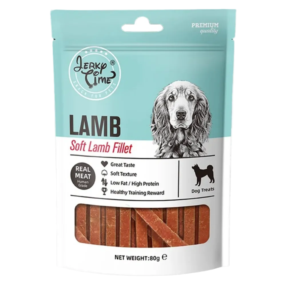 Jerky Time Dog Treat Lamb Soft Fillet 80g Petfast.shop Jerky Time Chewy Treat Dog Exclusive Treats petfast.shop EgyptDefault Title 250.00