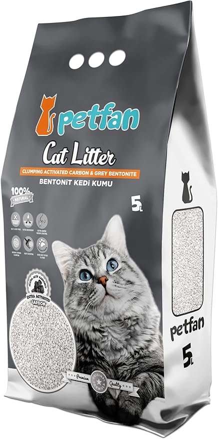 PET FAN CAT LITTER CLUMPING ACTIVATED CARBON 5L.