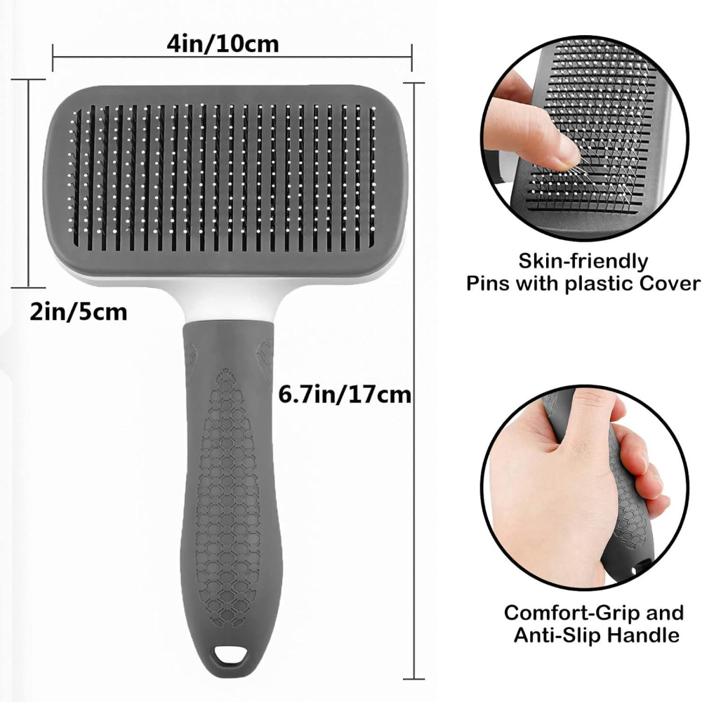 Pet Hair Removal Brush Self Cleaning Slicker Brush for Cats and Dogs