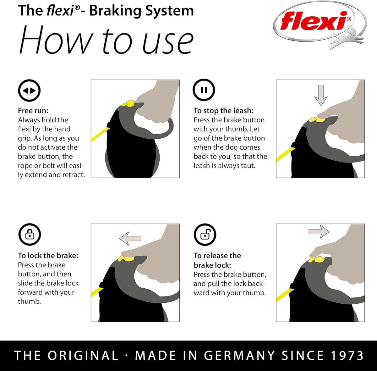 Flexi Classic Medium 5m Retractable Tape Leash for Dogs Up to 25kg.