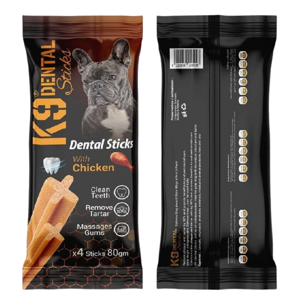 K9 Dental Sticks with Chicken for Dogs 4 Sticks - 80gm.