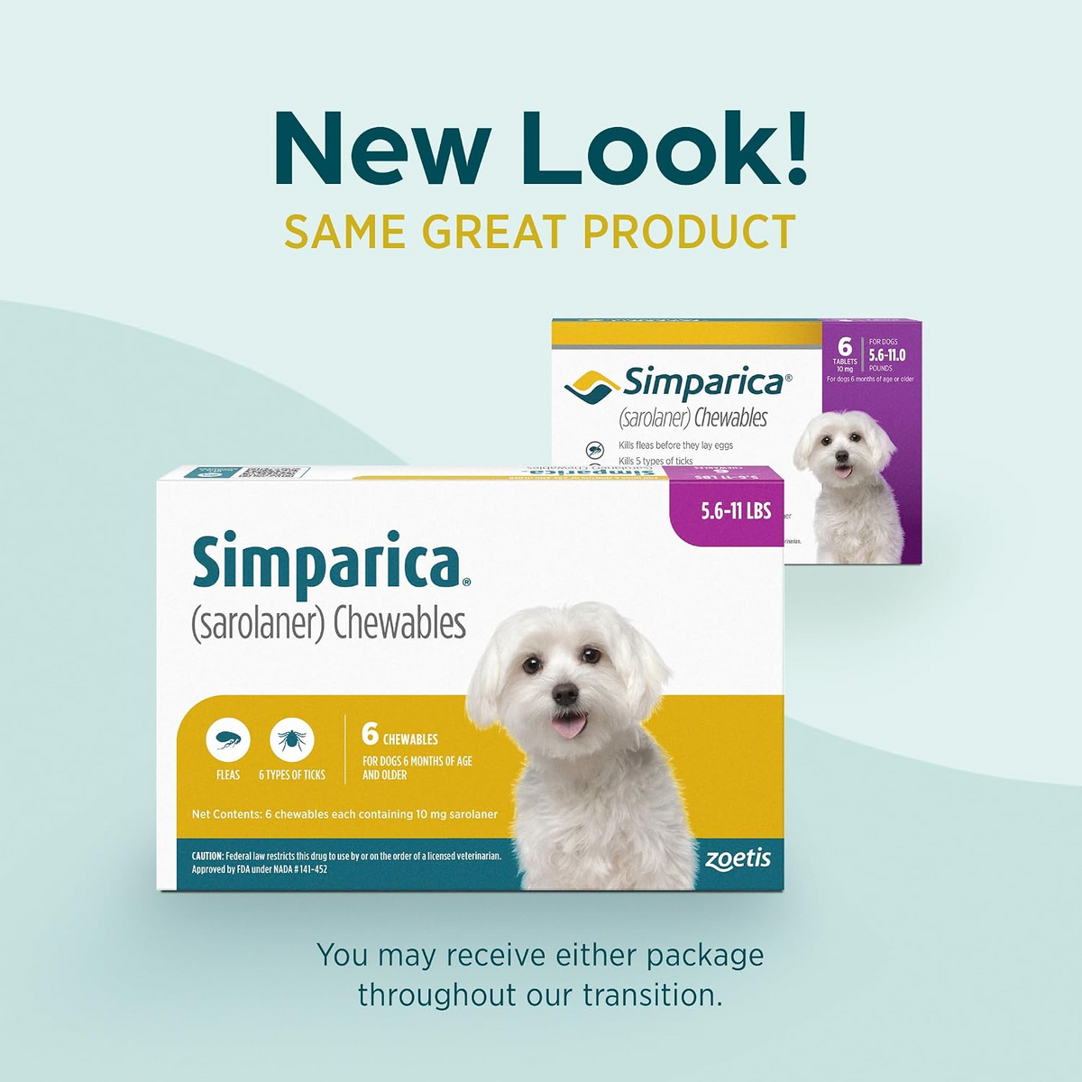 Simparica (Sarolaner) 10mg for Dogs 2.5–5kg – 1 Chewable Tablet