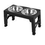 Raised Dog Double Bowl Stand