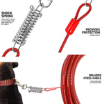 20 Ft Tie Out Cable Heavy Duty Outdoor Leash for Dogs Up to 120 LBS