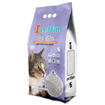 Petfan cat litter packaging with a cat on a white background