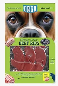 orgo smoked cooked beef ribs 150g.