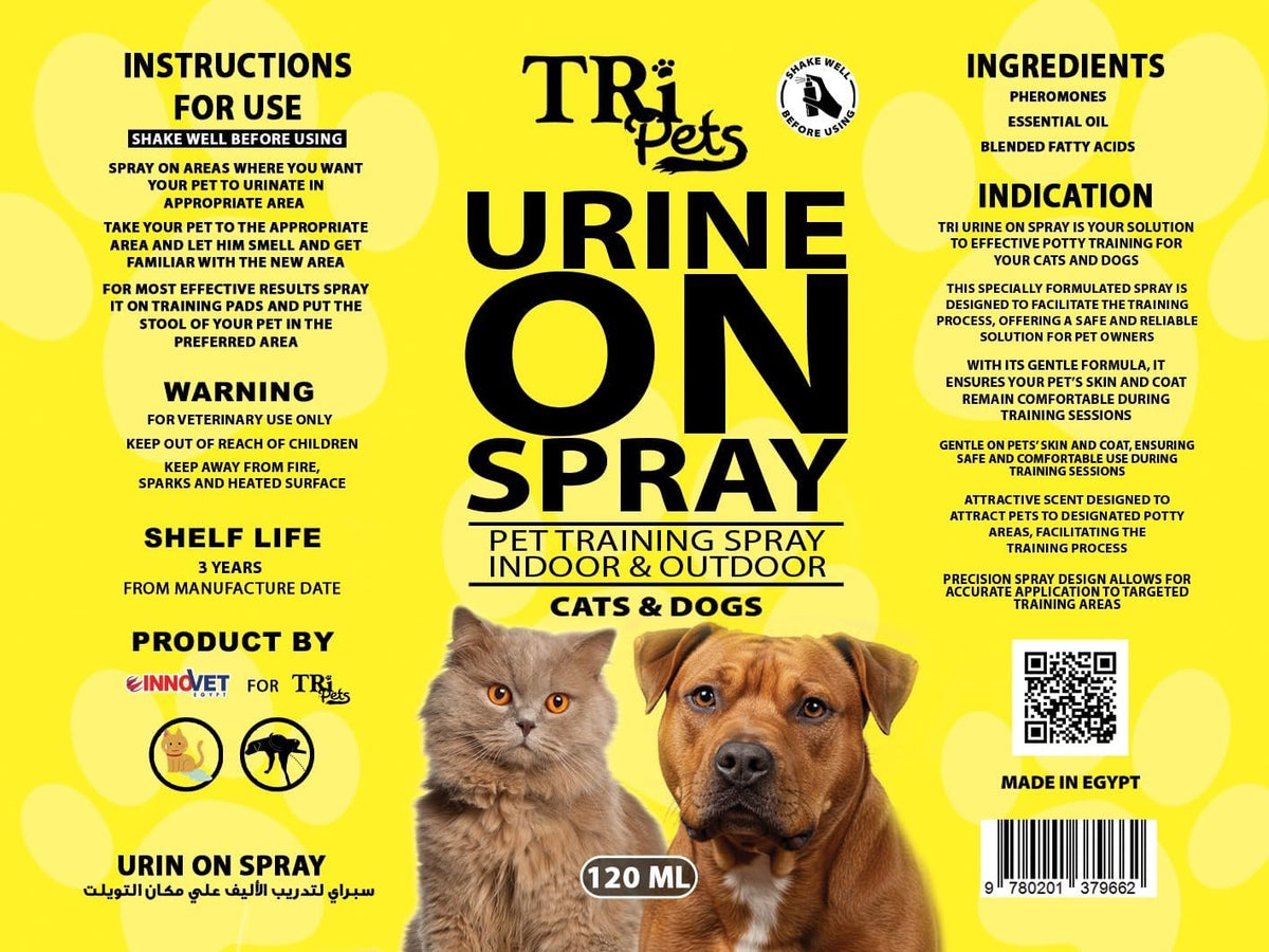 Tri Pets Urine On Spray Cats & Dogs 120 Ml Petfast.shop TRiPets Cat Cleaning & Potty Dog petfast.shop EgyptDefault Title 270.00
