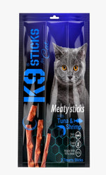 K9 Meaty Sticks Cat Treats - Pack of 3 (Lamb - Turkey - Tuna & Shrimps).