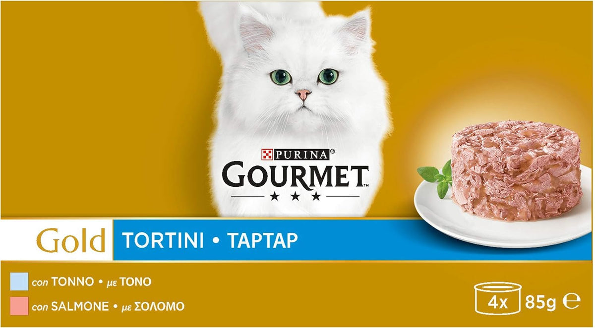 4X GOURMET Purina Gold With Tuna And Salmon 4x85g