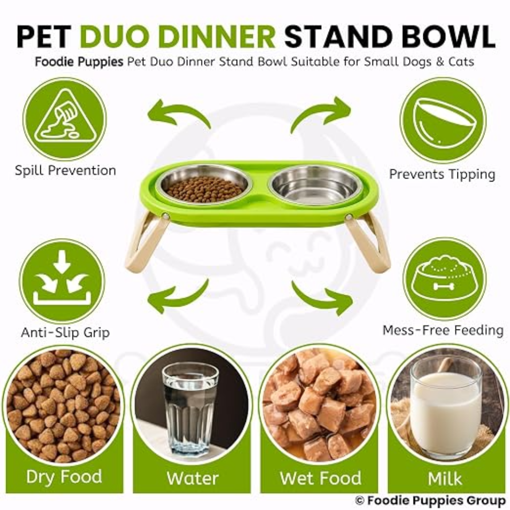 Pet Duo Dinner Stand Bowl | Stainless Steel Petfast.shop Generic Bowls & Feeders Cat Dog Exclusive Supplies petfast.shop EgyptPurple 675.00
