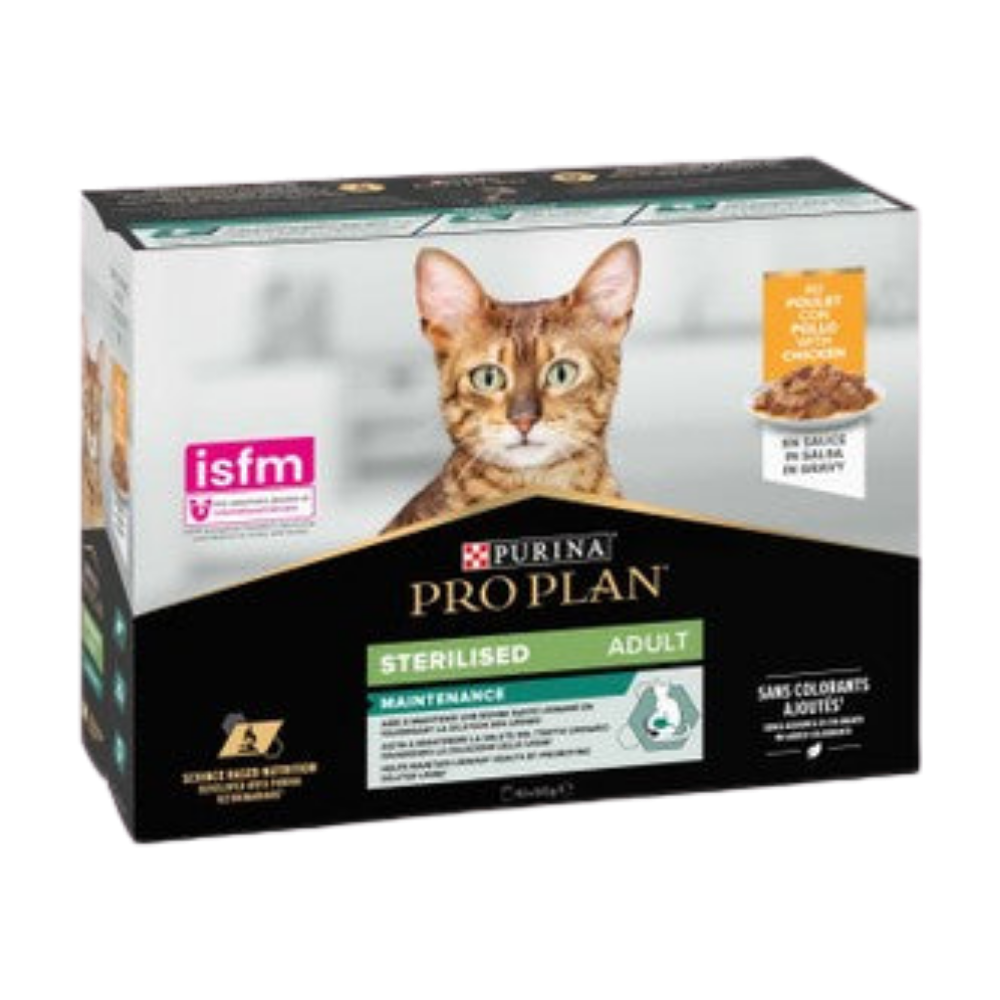 Package Pro Plan Nutrisavour Sterilised Chicken In Gravy (10*85g) Petfast.shop Pro Plan Cat Food Wet Food petfast.shop Egypt PPA5992S Default Title 1125.00