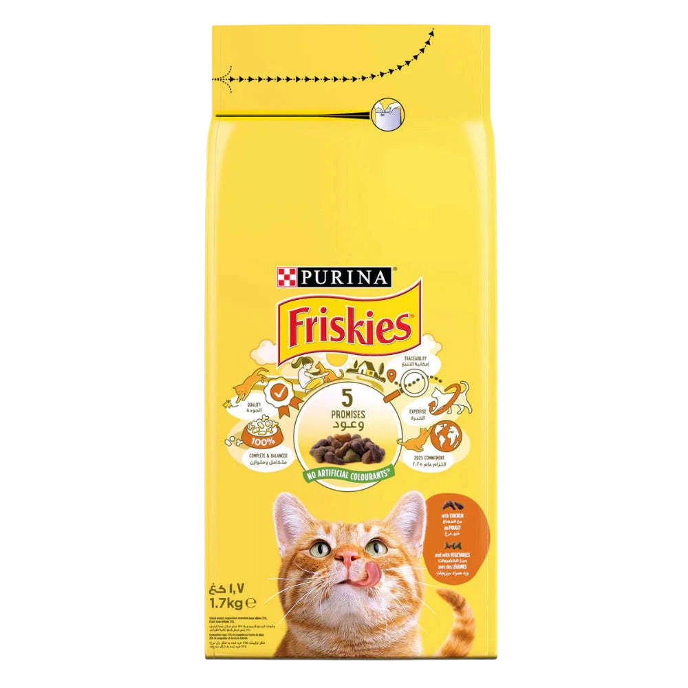 Friskies With Chicken & Vegetables Dry Cat Food 1.7Kg.