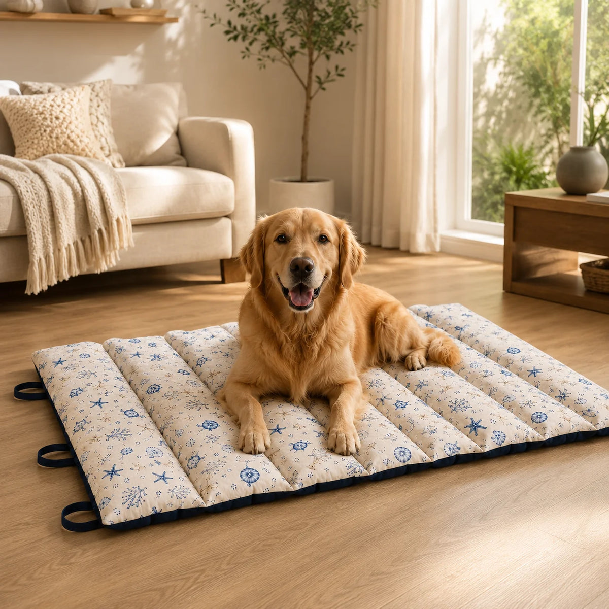 Petmoda Foldable Waterproof Pet Mat – Double-Sided & Portable Petfast.shop Petmoda bed Carriers & Travel Accessories Cat Dog Supplies petfast.shop Egyptblue / Small (75*60 Cm ) 1149.00