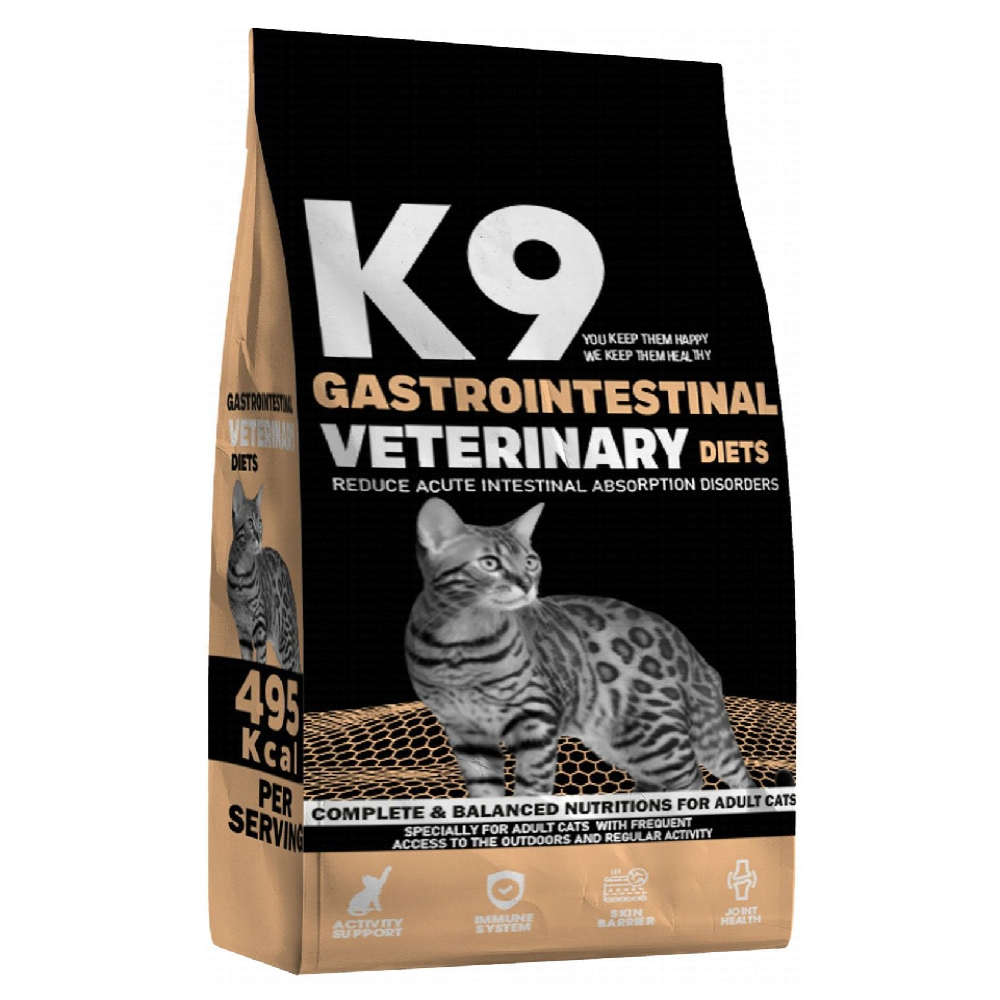K9 Veterinary Diets Gastrointestinal Dry Food for Adult Cats 2 kg.