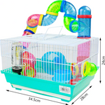 Hamster Cage Rectangular with Funky Tubes