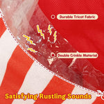 Naomi Red and White Cat Tunnel with Hanging Toy.