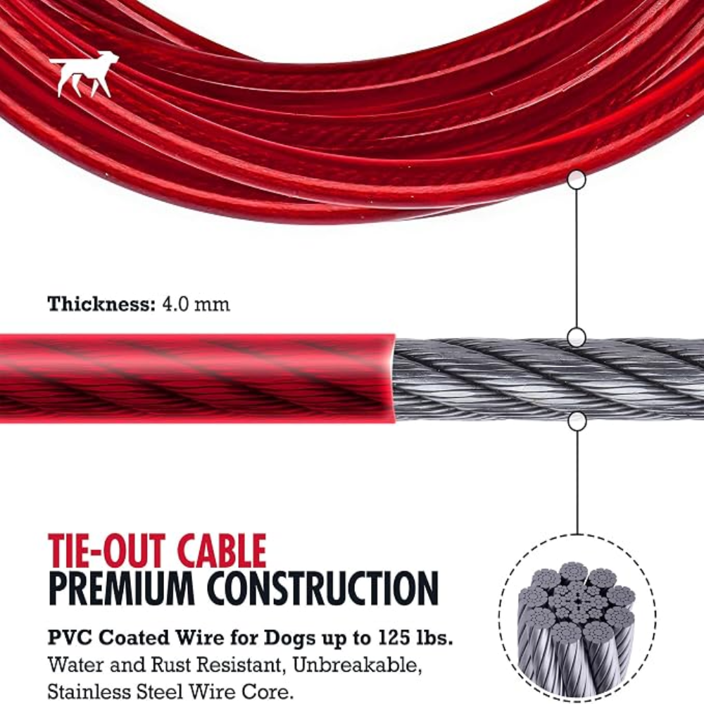 Large Dog Tie-Out for Dogs Up To 60LBS Petfast.shop Generic Dog leash & Coller & Harness Supplies petfast.shop EgyptDefault Title 650.00