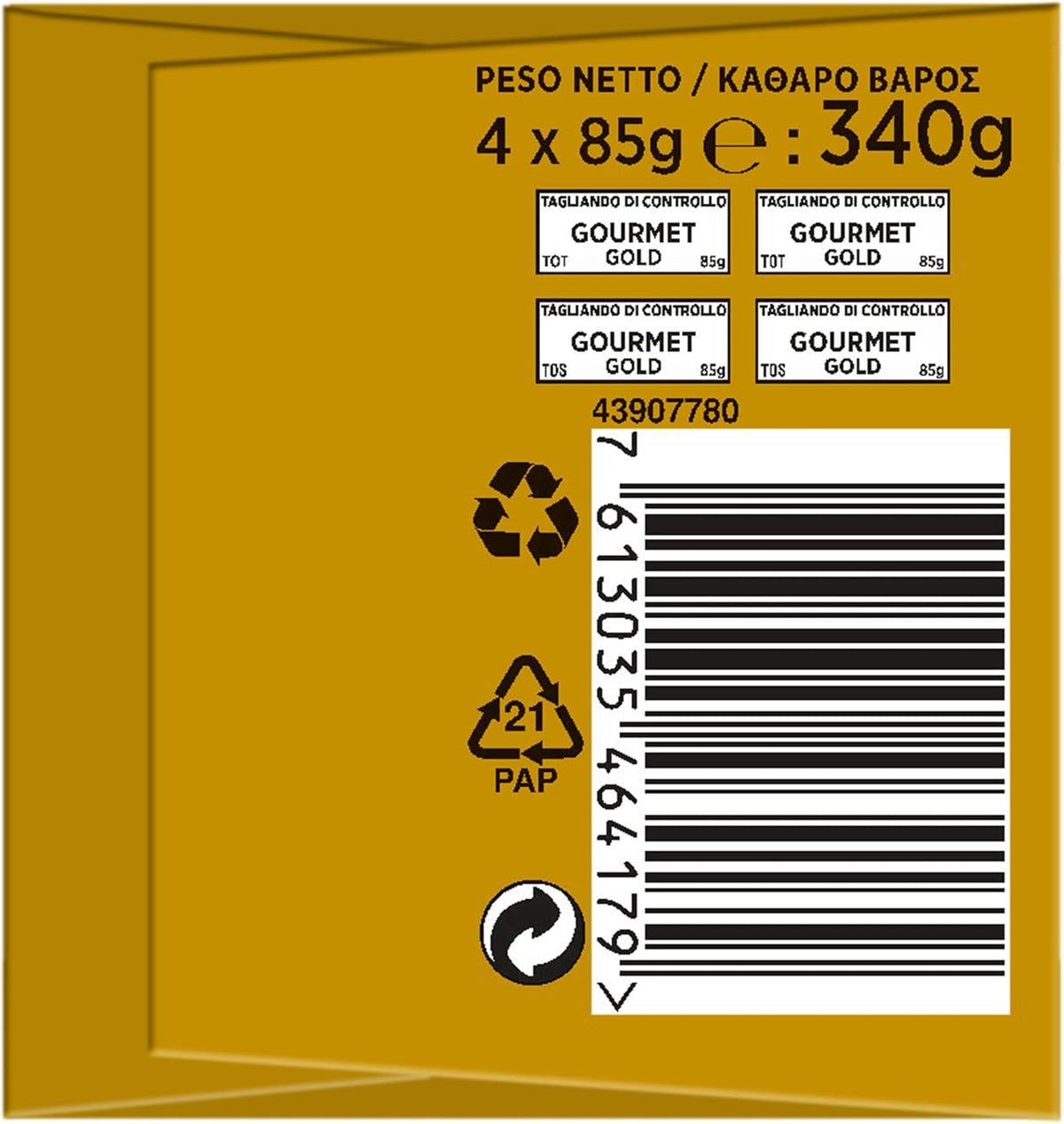 4X GOURMET Purina Gold With Tuna And Salmon 4x85g