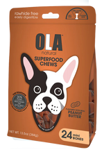 Ola Natural Peanut Butter Dog Treats 24 Mini Bones 384g.