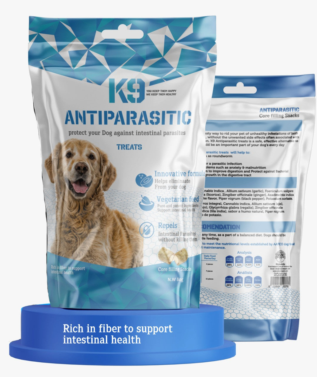 K9 AntiParasitic Treats For Dogs 80 gm.
