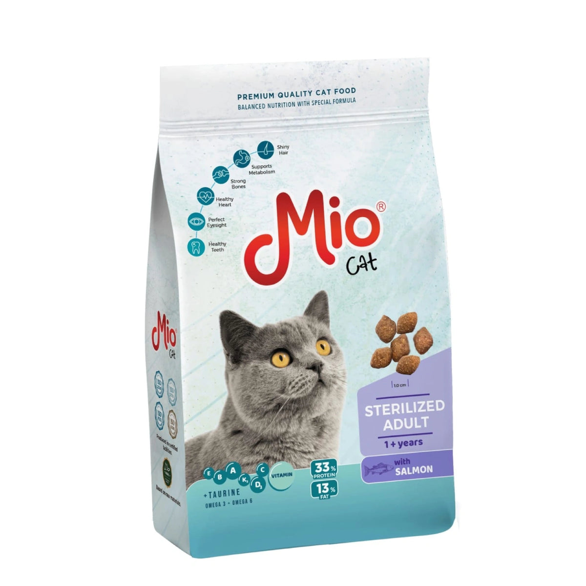 Mio Adult Sterilized Cat Dry Food With Salmon 1 kg.