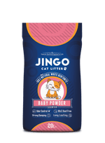 jingo whit cat litter - baby powder 20l.