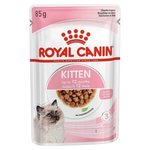 Royal Canin Kitten food pouch on a white background
