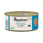 Applaws Natural Tuna Fillet With Cheese in Broth Wet Cat Food 70g.