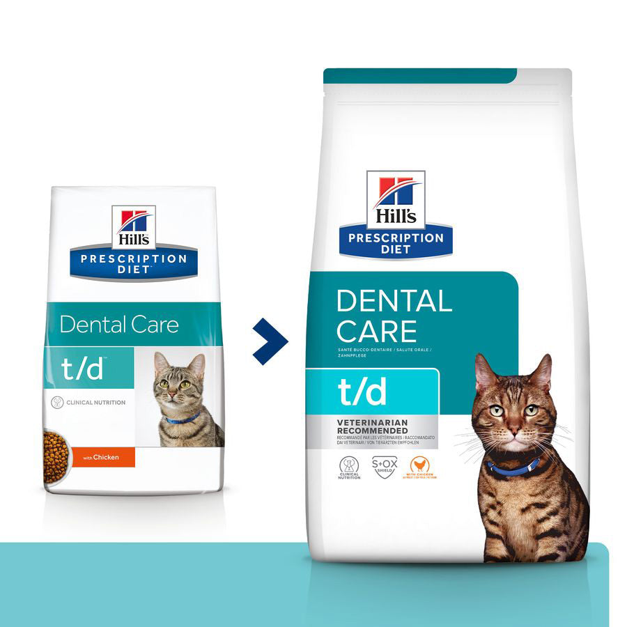 Hill's T/D Dental Care dry food for Cat With Chicken 1.5 Kg.