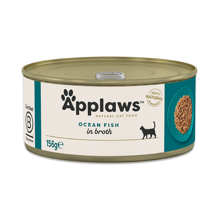 Applaws Natural Ocean Fish in Broth Wet Cat Food 70g.